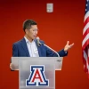 Michael Wu, ECE department head, stands at podium